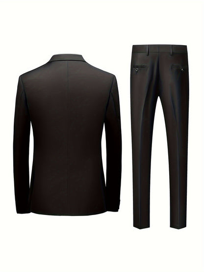 Men's Two Piece Suit Single Breasted Notch Lapel