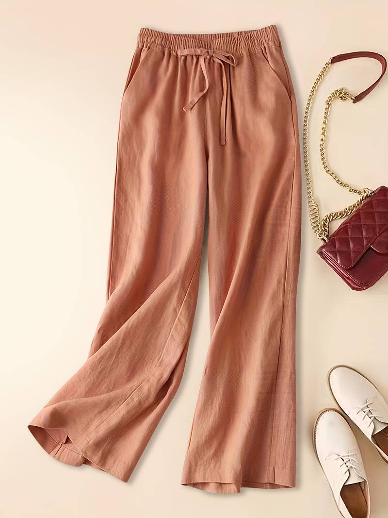 Women's Wide Leg Drawstring Pants - Vonnera