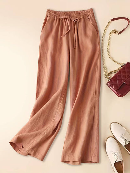 Women's Drawstring Trousers Wide Leg Fit - Vonnera