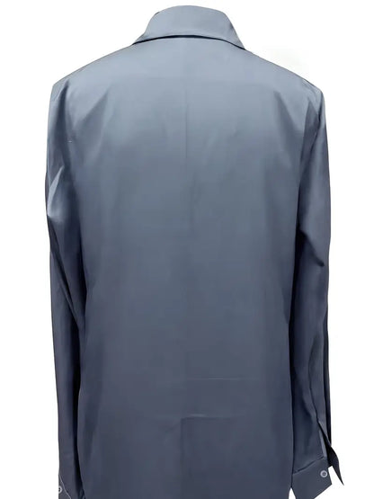 Women's V-Neck Satin Blouse