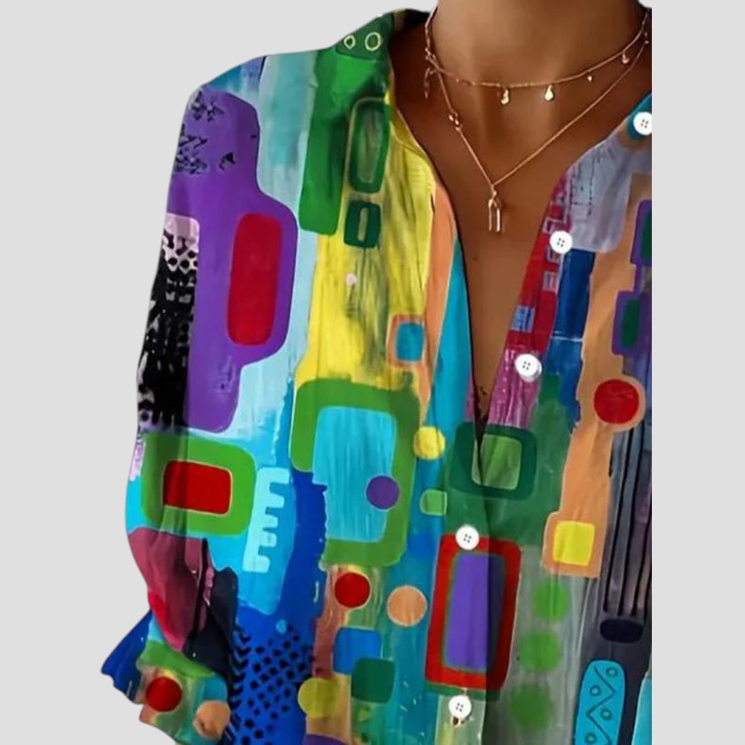 Women's Geometric Pattern Blouse