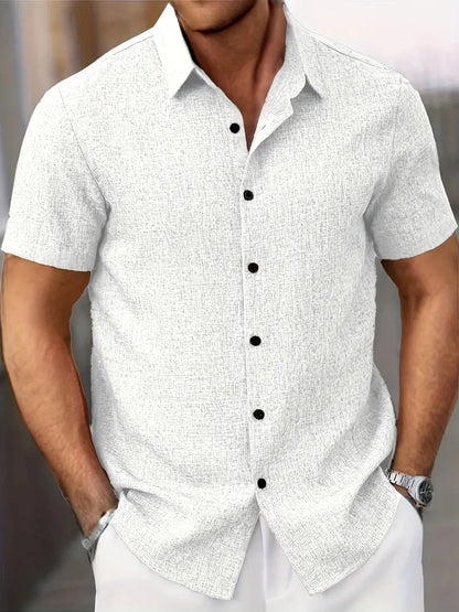 Men's Classic Short Sleeve Cotton Shirt - Vonnera