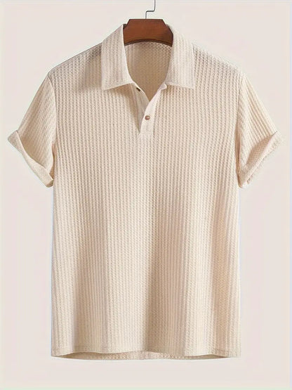 Men's Casual Polo Shirt Cotton Breathable Navy