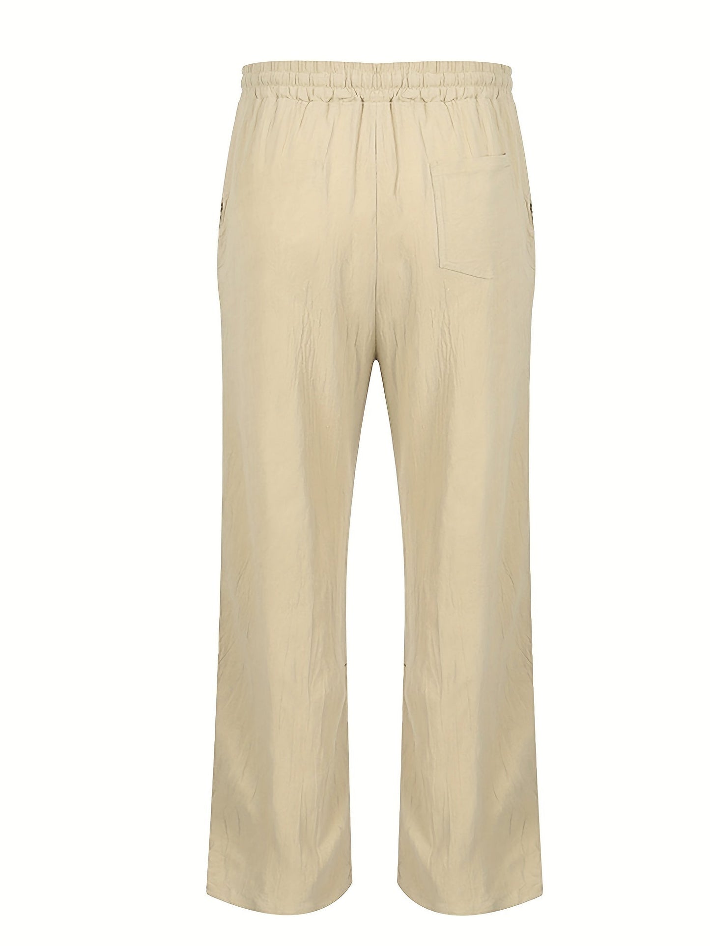 Men's Linen Trousers Breathable Beige