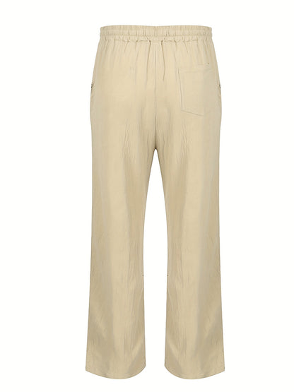 Men's Linen Trousers Breathable Beige
