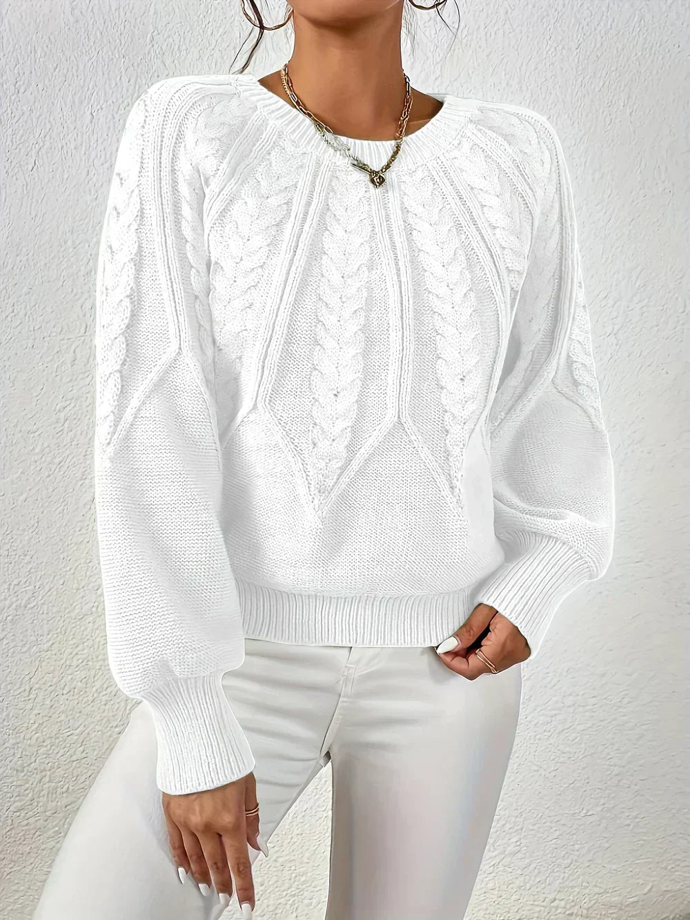 Women's Textured Crewneck Sweater