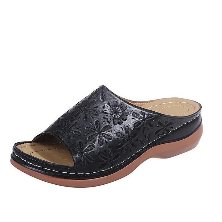 Women's Orthopedic Flat Sandals Cushioned Beige