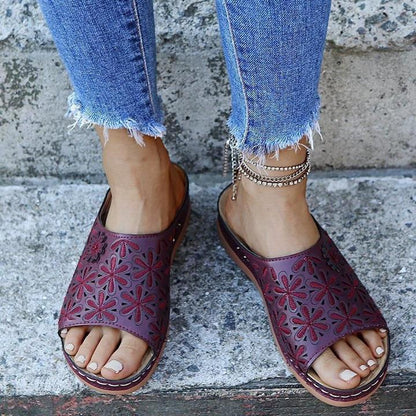 Vanilla | Women's Orthopedic Flat Cushioned Sandals for Walking
