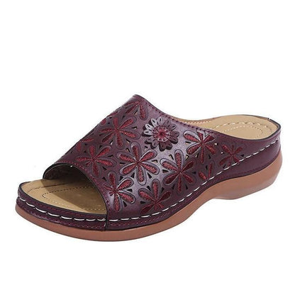 Women's Orthopedic Flat Sandals Cushioned Beige