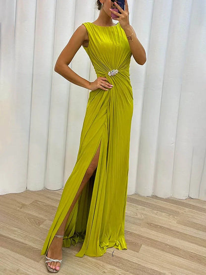 Women's Pleated Maxi Dress Evening Wear - Vonnera