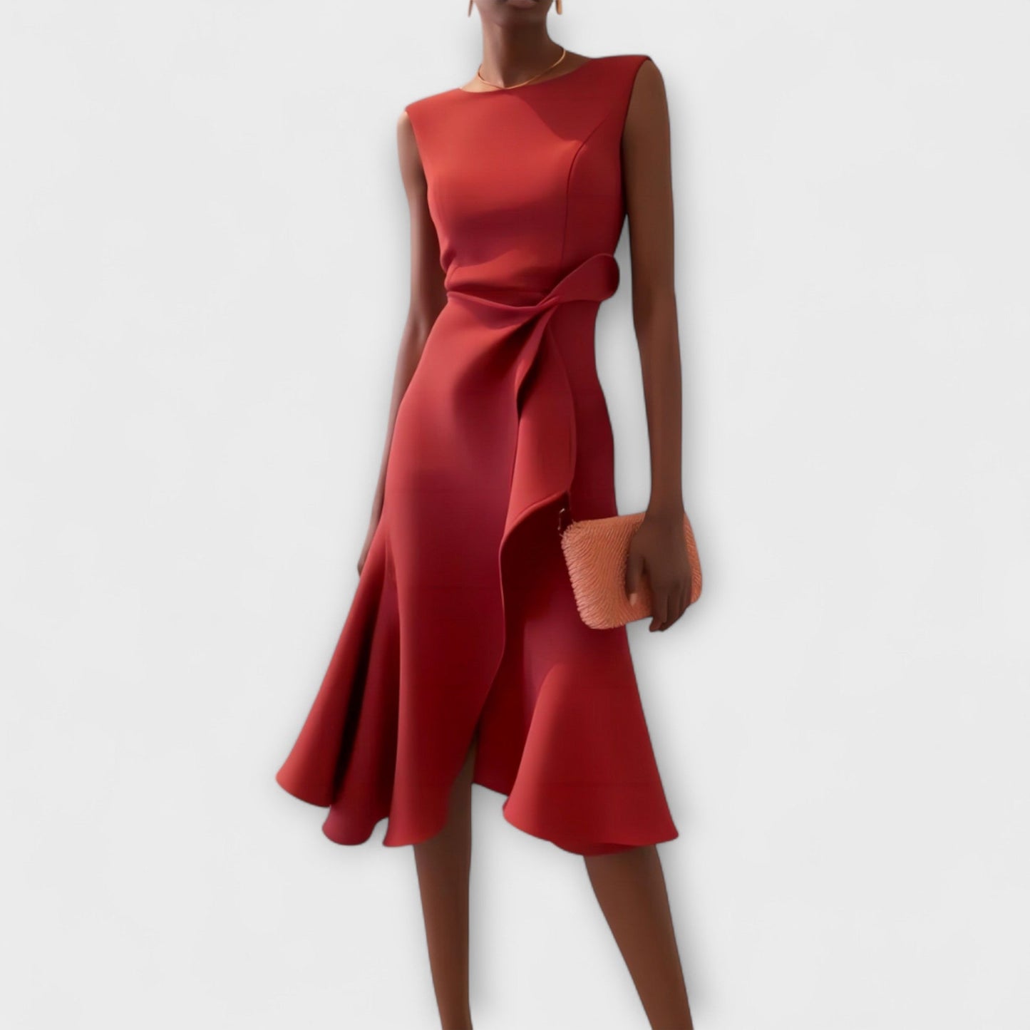 Women's Sleeveless Ruffle Hem Dress - Vonnera