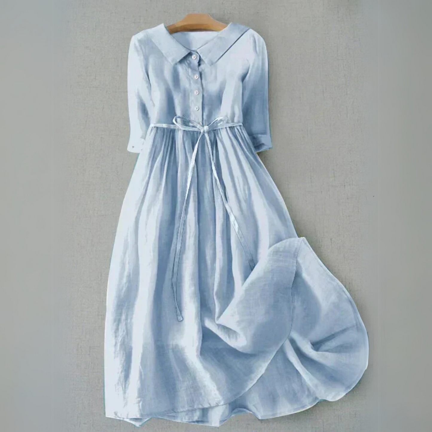 Women's Midi Dress Tie Waist - Vonnera