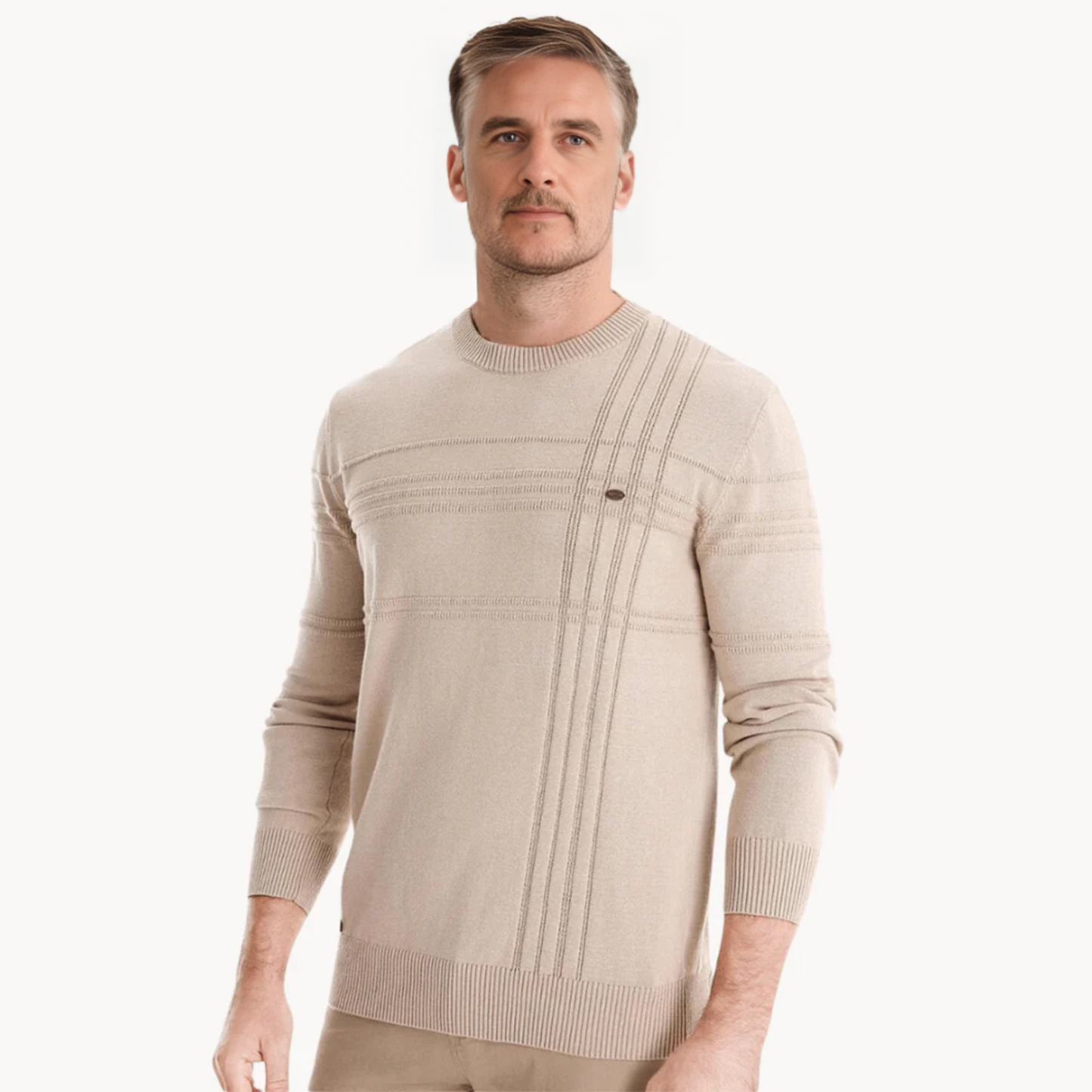 Mens Checkered Wool Sweater - Vonnera