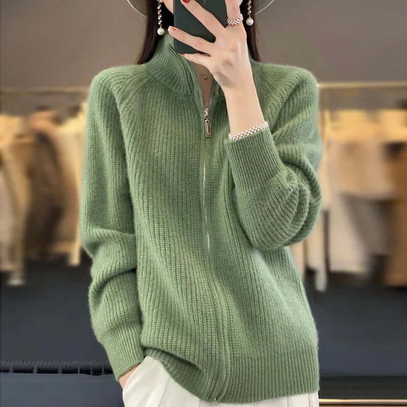 Women's Knit Cardigan Long Sleeve Cozy Sweater - Vonnera