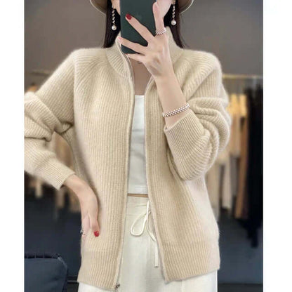 Women's Knit Cardigan Long Sleeve Cozy Sweater
