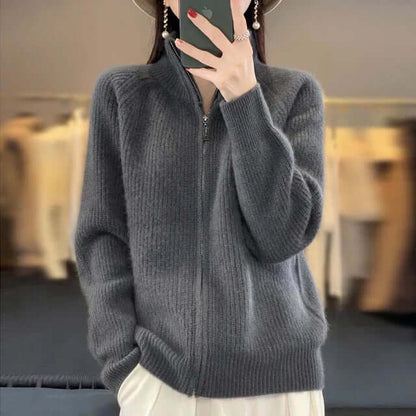 Women's Knit Cardigan Long Sleeve Cozy Sweater