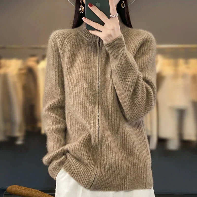 Women's Knit Cardigan Long Sleeve Cozy Sweater