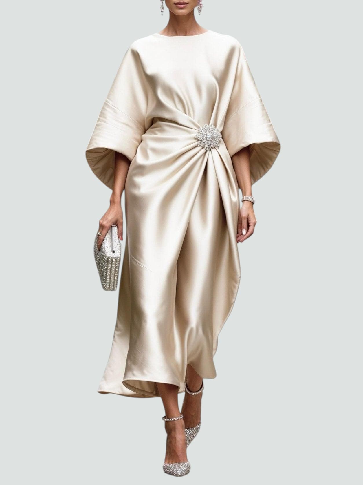 Elegant Long Dress Heather Grey