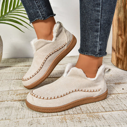 Women's Fur Lined Ankle Boots Anti-Slip Thick Sole