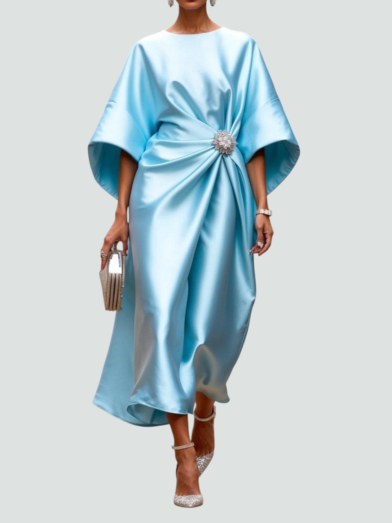 Elegant Long Dress Heather Grey