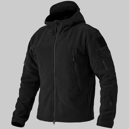 Men's Fleece Jacket Wind-Resistant Outdoor Layer - Vonnera
