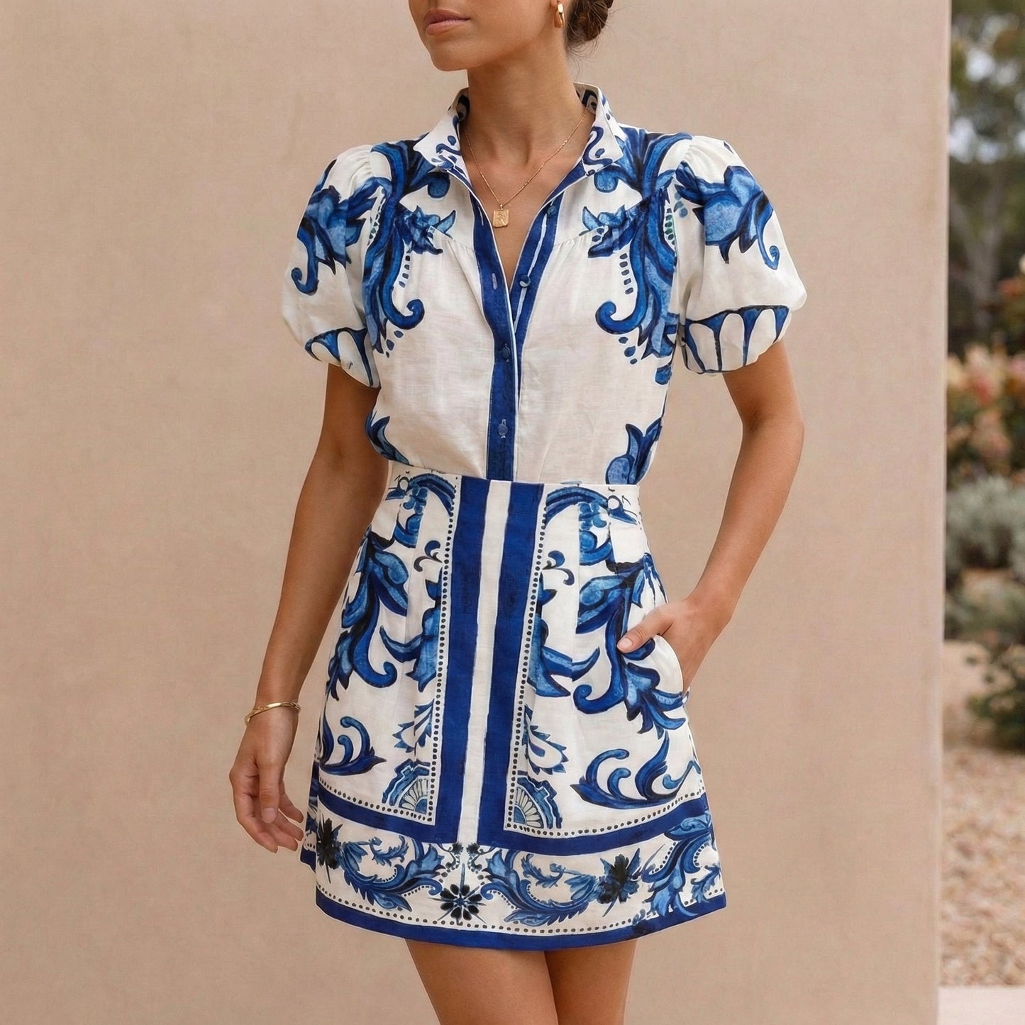 Women's Mini Dress Puff Sleeve A-Line Silhouette