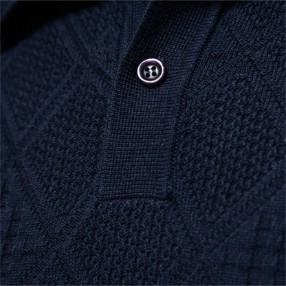 Kensington Men's Diamond Knit Polo Sweater