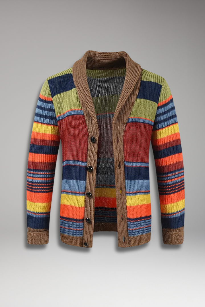 Men's Button Sweater Jacket with Lapel - Vonnera