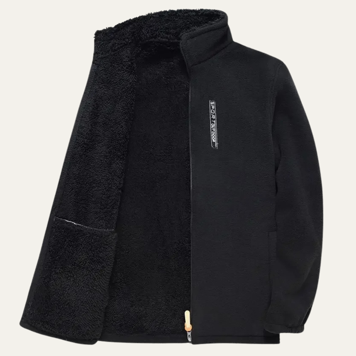 Men's Thermal Fleece Jacket Zip-Up Outdoor