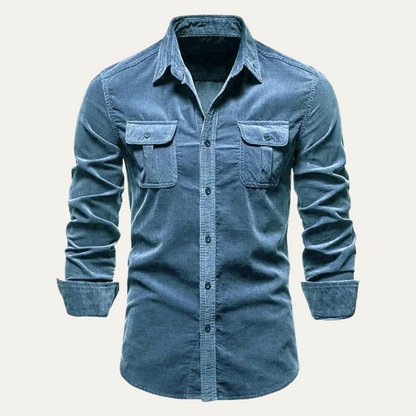 Norwick Men's Corduroy Shirt Button Down Casual