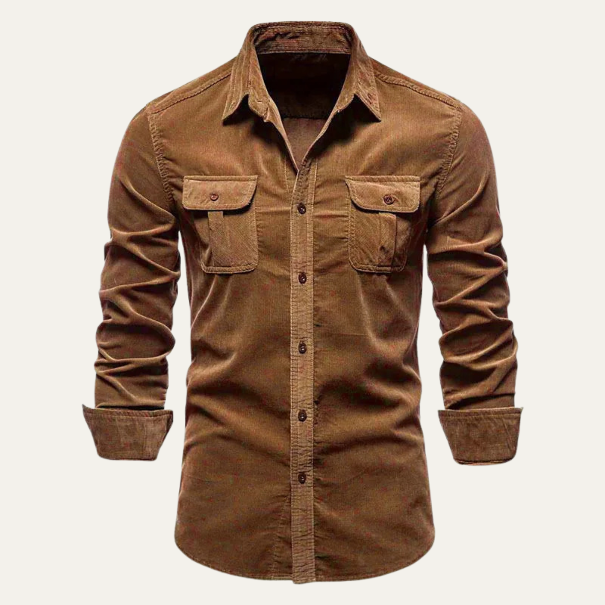 Norwick Men's Corduroy Shirt Button Down Casual - Vonnera