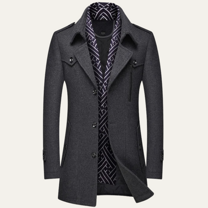 Avebury Men's Double Breasted Trench Coat
