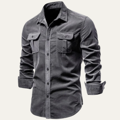 Norwick Men's Corduroy Shirt Button Down Casual