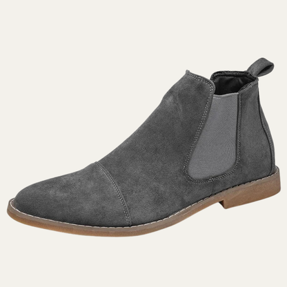 Men's Suede Chelsea Boots Elastic Side Panels - Vonnera