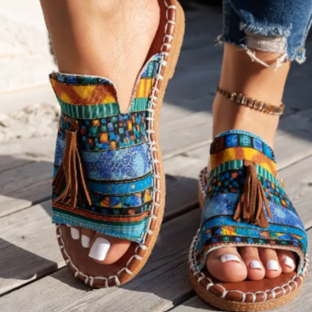 Women's Open-Toe Sandals Tassel Detail