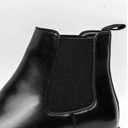 Men's Pointed Chelsea Ankle Boots Black