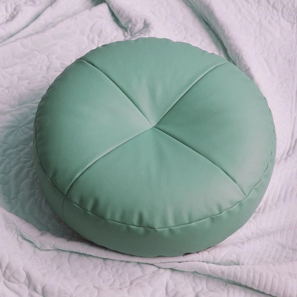 Japanese Style Leather Cushion Minimalist Nappa Brown
