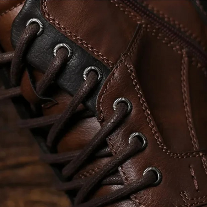 Stanhope Men's Ankle Biker Boots Durable Leather
