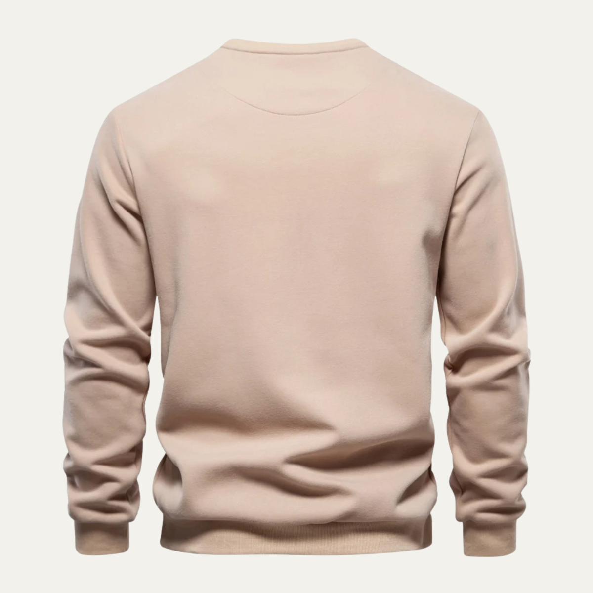 Men's Casual Crew Neck Sweater Chest Pocket