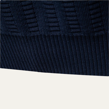 Men's Quarter Zip Winter Sweater Knit