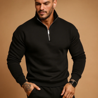 Men's Half Zip Knitted Sweater