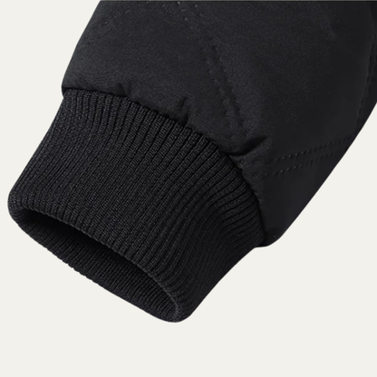 Men's Quilted Jacket Windproof Thermal Padded Coat Fleece Lining