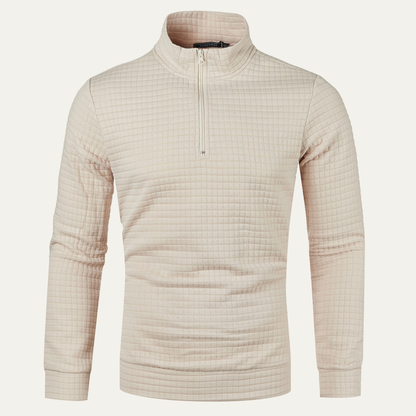 Men's Lightweight Quilted Half Zip Sweater - Vonnera