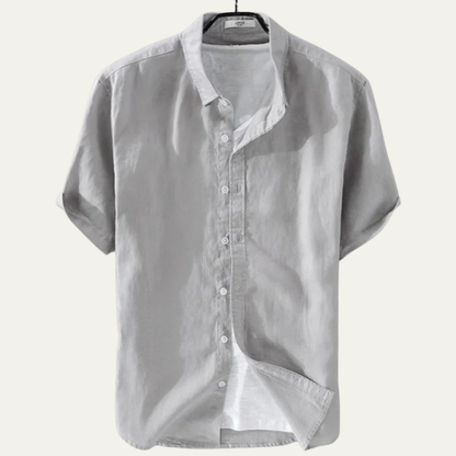 Men's Cotton Linen Shirt Relaxed Fit Lightweight