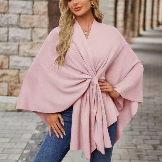Women's Wrap Poncho Blouse - Vonnera