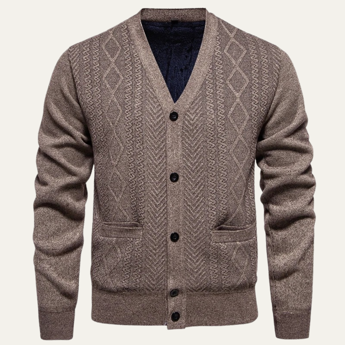 Men's V Neck Soft Knit Cardigan