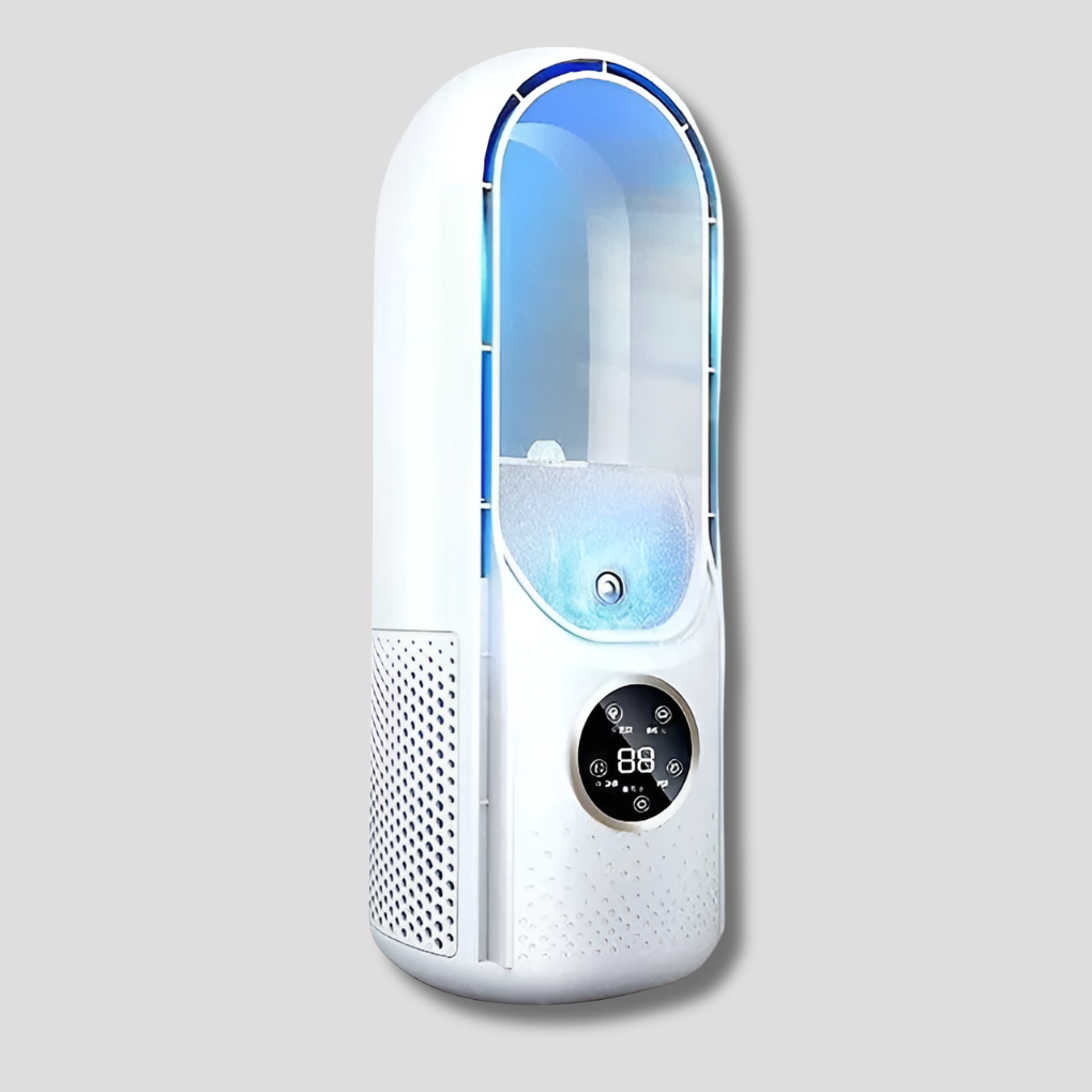 Compact Bladeless Table Fan Air Conditioner