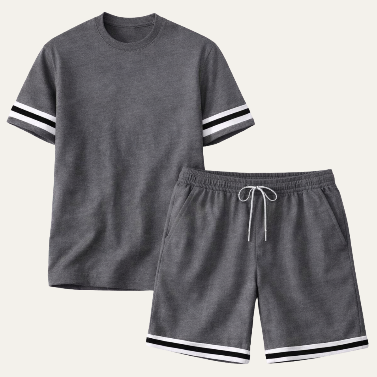 Men's Summer T Shirt And Shorts Set Cotton - Vonnera
