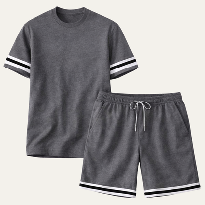 Men's Summer T Shirt And Shorts Set Cotton - Vonnera