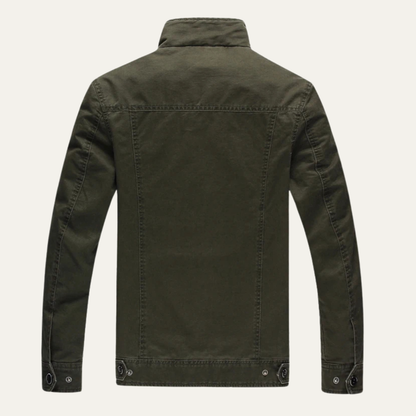 Men's Military Cargo Jacket Cotton Army Green